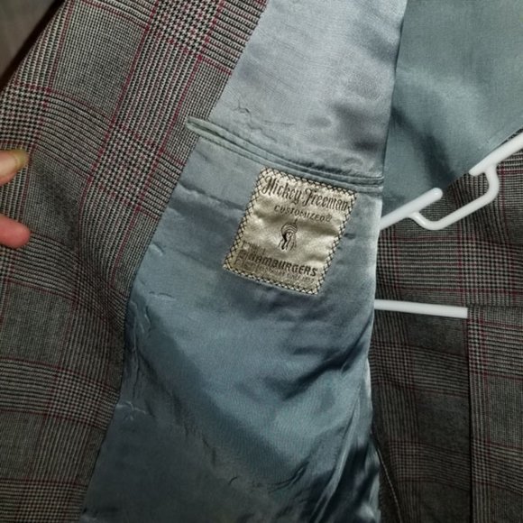 Vintage Hickey Freeman blue Plaid check Suit Union made - Picture 4 of 11